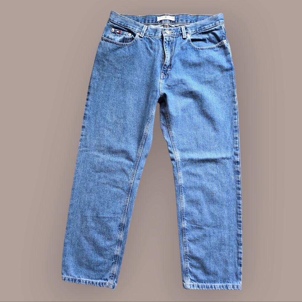 TOMMY HILFIGER VINTAGE STRAIGHT LEG RELAXED SIZE 12 100%Cotton 😍